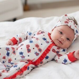 Milkberry Stars and Stripes baby Footie